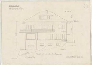 Osswald, Ernst Otto; Stuttgart, Eduard Pfeiffer Str.; Haus Dick - Südseite (Ansicht)