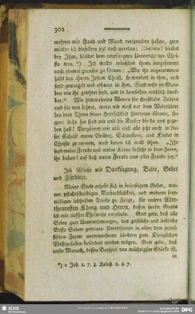 [Beschluß in bezeugte Hoffnung und Ermunterung, Dank, Fürbitte und Gebet]