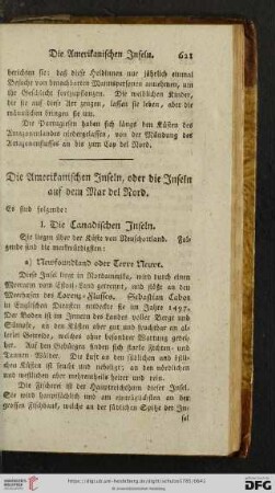 Die Amerikanischen Inseln, oder die Inseln auf dem Mar del Nord