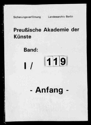 Zurückstellung eines geplanten Neubaus für die akademischen Meisterateliers und Meisterschulen