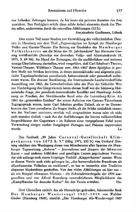 Gerber, Walther :: Der Hamburger Wandervogel, 1907 - 1919, 3 Chroniken, hrsg. von Heinrich Hilken : Hamburg, Hilken, 1969