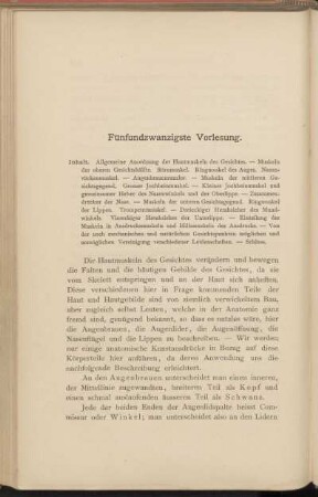 Fünfundzwanzigste Vorlesung.