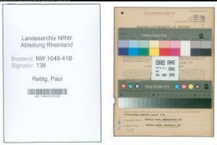 Entnazifizierung Paul Rettig , geb. 11.06.1902 (Feuerwehrmann)