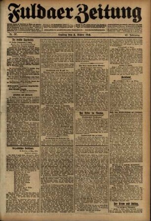 Ausgabe vom Freitag, den 08. März 1918.