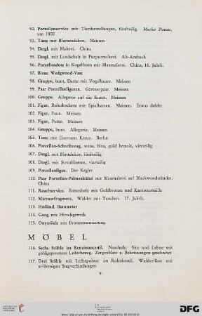 B. Möbel (Nr. 116-215)