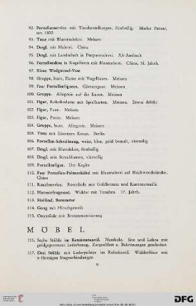 B. Möbel (Nr. 116-215)
