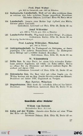Gemälde alter Meister (Nr. 130-146)