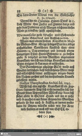 Ein bewährtes Mittel vor die Gelbsucht