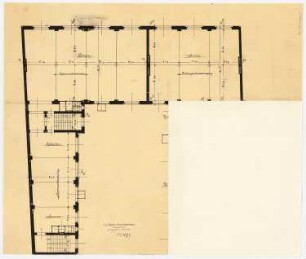 Direktionsgebäude der Vereinigten Chemischen Fabriken, Staßfurt-Leopoldshall: Grundriss Fabrikgebäude