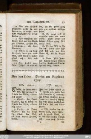 Von den Leiden, Sterben und Begräbniß Christi.