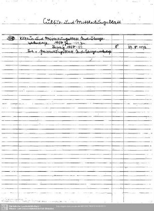 Cultur- und Mittheilungsblatt