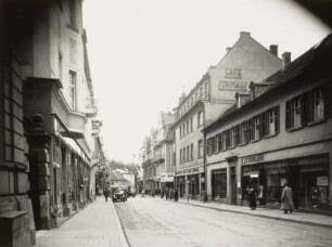 Bad Kissingen, Ludwigsstraße : Bad Kissingen. Ludwigsstraße mit Cafe Schmaus (Nummer 6). Blick nach Nordosten