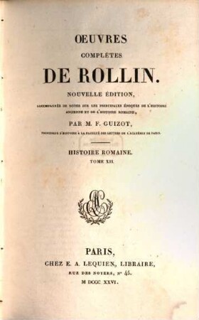 Oeuvres complètes de Rollin, 28. Histoire Romaine ; 12