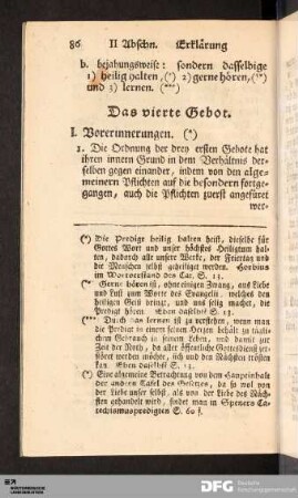 Das vierte Gebot.