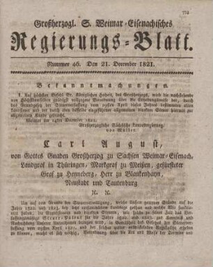 Nr. 46 : 21. December 1821
