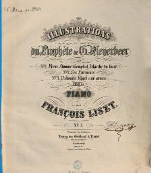 Illustrations du Prophète de G. Meyerbeer : pour le piano, 1. 31 S. - Pl.Nr. 8088