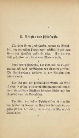 II. Religion und Philosophie
