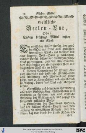 Geistliche Seelen-Kur.