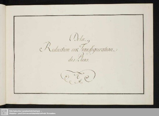 De la Reduction ou Transfiguration des Plans