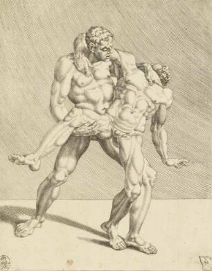 Zwei Kämpfende, Blatt 3 aus der Folge "Die Kämpfer"