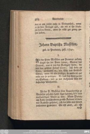Johann Baptista Massillon, geb. in Provence, gest. 1742.