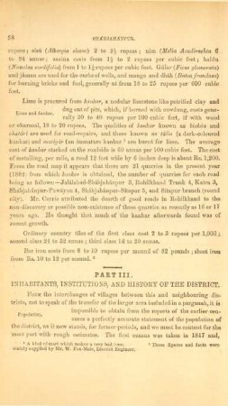 Part III. Inhabitants, institutions, and history of the district