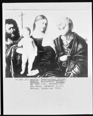 Madonna mit dem Kind, Johannes dem Täufer und Petrus