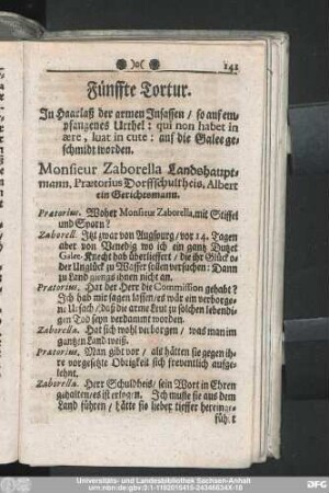 Fünffte Tortur.