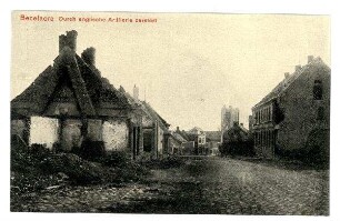 Kriegs-Erinnerungs-Karte: Becelaere (Ortsansicht)