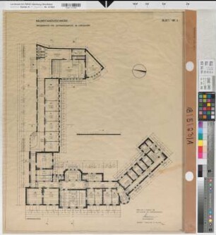 Lüdenscheid, Amtsgericht und Gefängnisgebäude, Erdgeschoss, Grundriss, Baubestandszeichnung