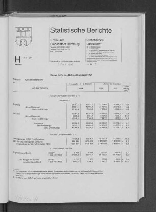 Seeverkehr des Hafens Hamburg 1994 : Lfd. Nr. 5