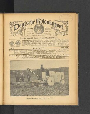 Nr. 11. November 1913. VIII. Jahrg.