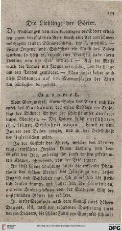 Die Lieblinge der Götter