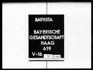 Briefe an die bayerische Gesandtschaft von Triva