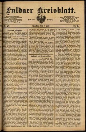 Ausgabe vom Dienstag, den 06. Juli 1886.