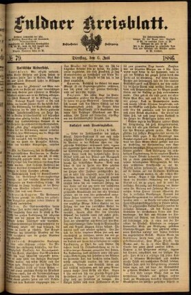 Ausgabe vom Dienstag, den 06. Juli 1886.