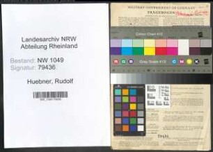 Entnazifizierung Rudolf Huebner , geb. 21.03.1907 (Gerichtsassessor)