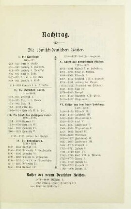 Nachtrag