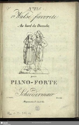 1re Walse favorite Au Bord du Danube pour Piano Forte
