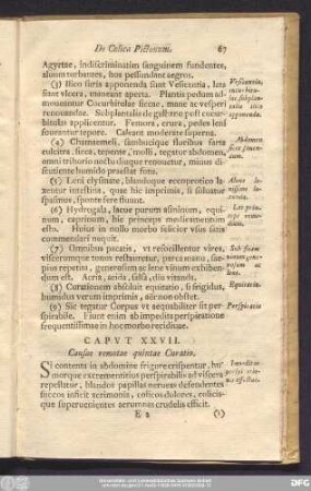 Caput XXVII. Causae remotae quintae Curatio.