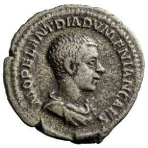 Münze, Denar, 217 - 218 n. Chr.