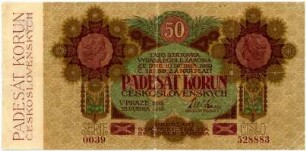 Geldschein, 50 Koruna, 15.4.1919