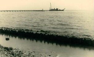 Deichbau Hindenburgdamm Süd, 1954