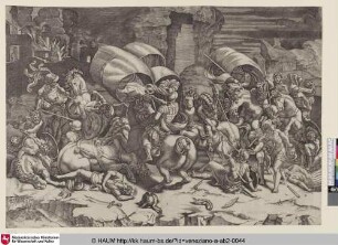 [Die Schlacht mit dem Entermesser; Schlacht zwischen Römern und Carthagern unter Scipio Africanus; The battle with the cutlass; La bataille au coutelas]