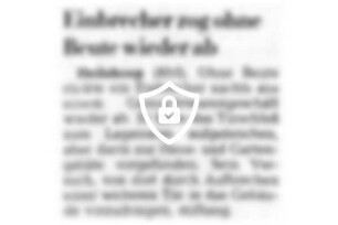 Einbrecher zog [Name maskiert] wieder ab