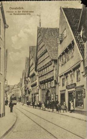 Osnabrück. Häuser in der Bierstrasse im Renaissance-Stil.