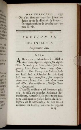 Section II. Des Insectes Proprement dits.