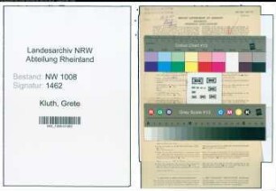 Entnazifizierung Grete Kluth , geb. 08.02.1901 ()