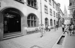 Freiburg: Wallgrabentheater mit Eisenbahnstraße und Münster