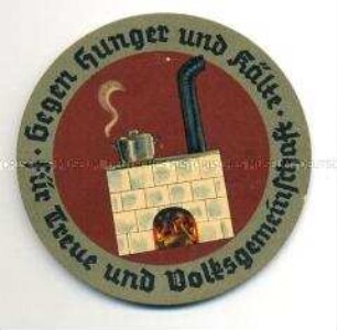 WHW-Abzeichen, Monatstürplakette, Haussammlung vom Oktober 1934